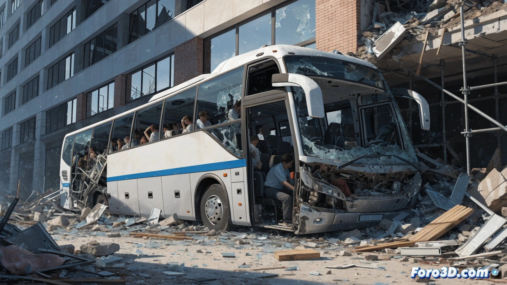 Novata de tres días provoca caos en Lleida: 46 heridos tras chocar autobús contra edificio