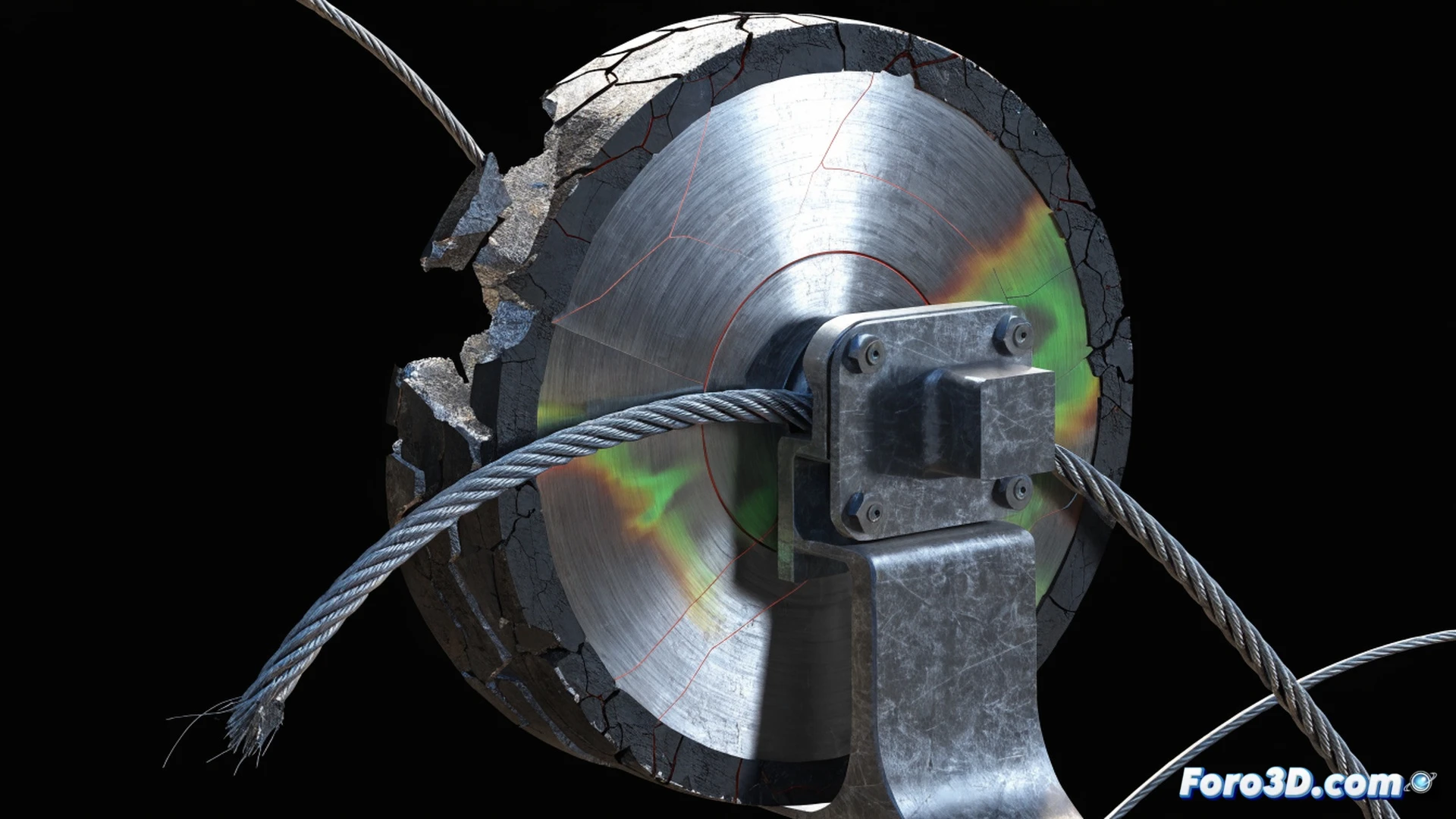 Rotura de polea en teleférico: fatiga de alto ciclo y simulación 3D