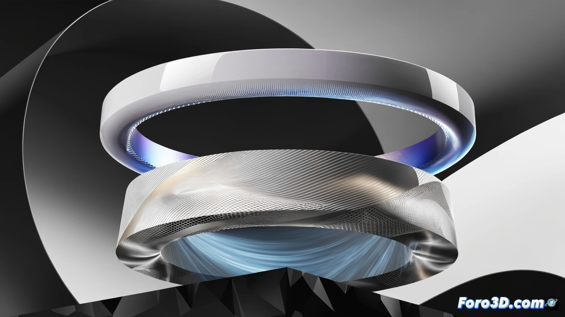 Shark TurboBlade ventilador sin aspas enfriando una sala de estar moderna, flujo de aire laminar invisible moviendo cortinas ligeras mientras el dispositivo gira suavemente en eje horizontal y vertical, panel táctil iluminado mostrando 10 velocidades en LED azul, perilla de ajuste de ruido en la base metálica, reflejos de luz natural en carcasa blanca mate, fondo con sofá minimalista y plantas decorativas, estilo fotorealista cinematográfico, iluminación ambiental cálida, sombras suaves, textura de plástico satinado, demostración de funcionamiento silencioso durante una tarde calurosa