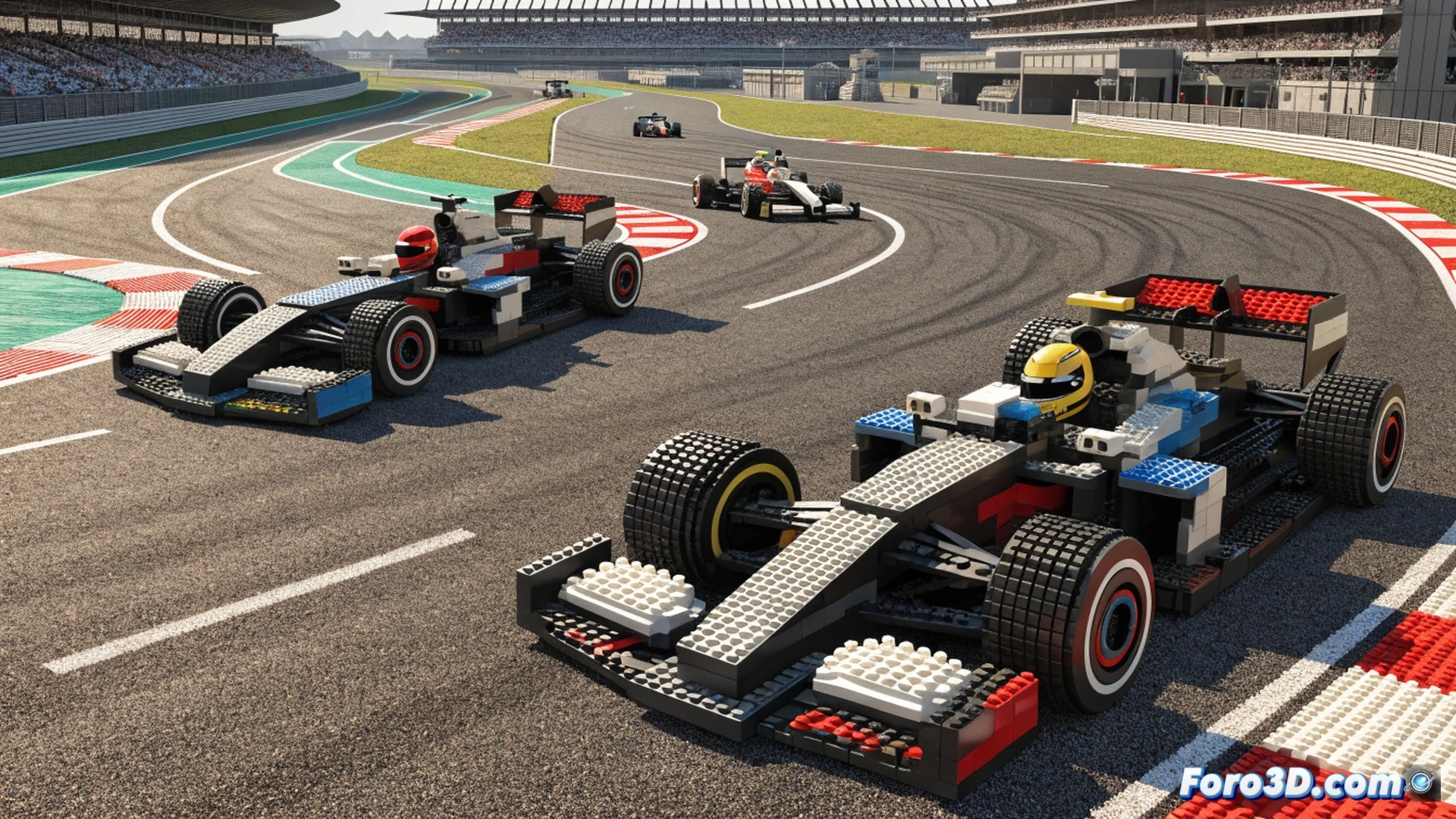 Silverstone recibe a pilotos de F1 en miniatura hechos con Lego
