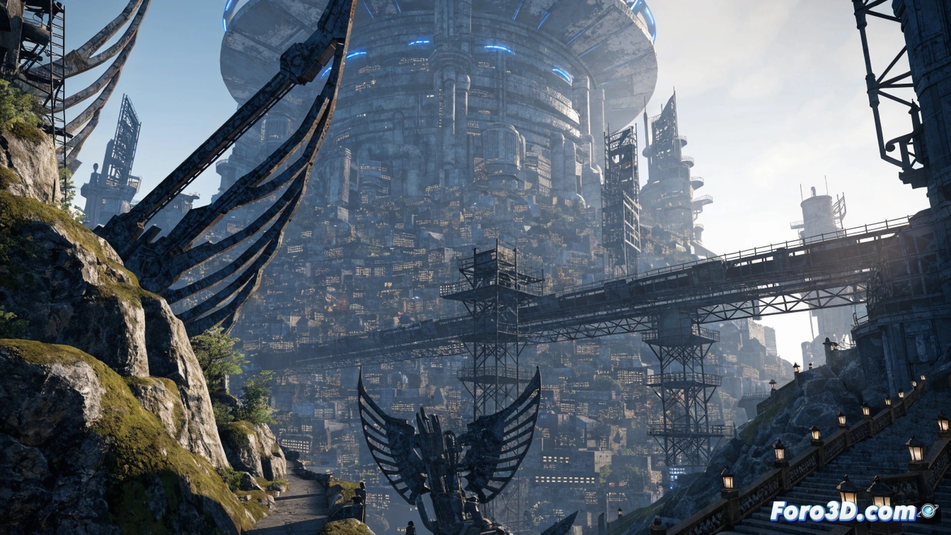 Unreal Engine 4 editor interface during Final Fantasy VII Rebirth environment rendering, open world grassland with distant Midgar ruins, real-time lighting system adjusting shadow cascades across moving grass blades, volumetric fog layers lifting to reveal mountain silhouettes, character model with detailed materia reflections on armor, cinematic technical visualization, engine profiling tools showing GPU frame timings overlay, dynamic LOD transitions on trees while camera pans, photorealistic lighting simulation, dramatic sunset sky with god rays through clouds