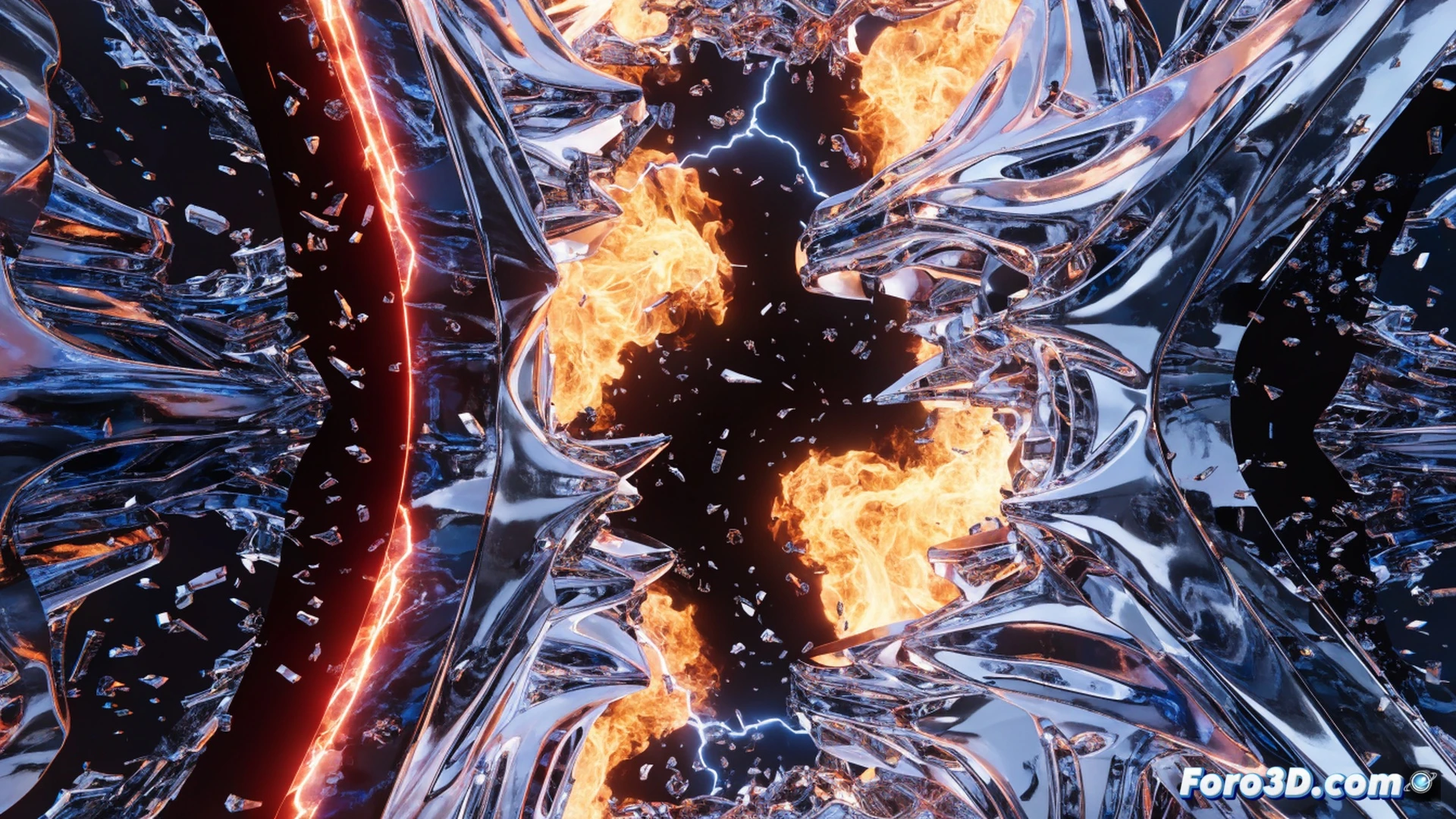 A first-person perspective of a sci-fi character s hand, palm open, emitting a bright electric arc between metallic gauntlet fingers, sparks and glowing energy particles scattering outward, reflective chrome armor with Unreal Engine 5 ray-traced reflections showing a blurred industrial hangar environment, hyper-detailed metal surface with anisotropic highlights, cinematic photorealistic render, dramatic volumetric lighting, high-contrast metallic shine, particle effects frozen in mid-air during ability cast, engineering visualization of energy discharge