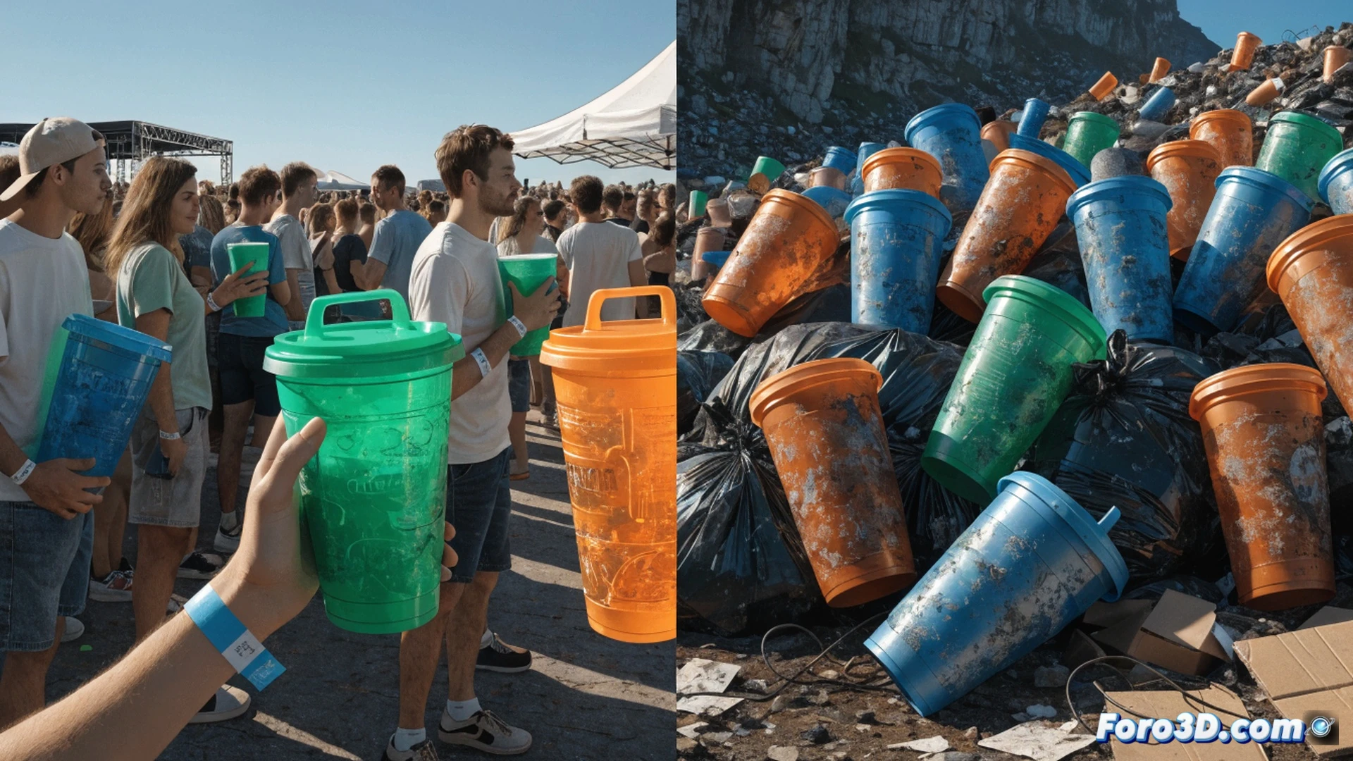 Vasos reutilizables de festivales: el negocio verde que acaba en la basura