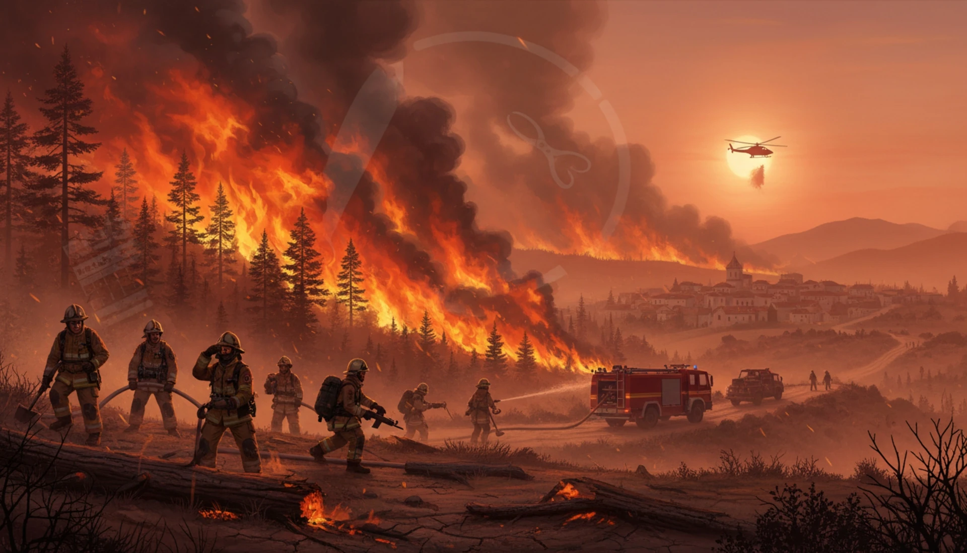 Un paisaje devastado por el fuego, con 177 hectáreas calcinadas y bomberos luchando sin tregua cerca de Murcia.