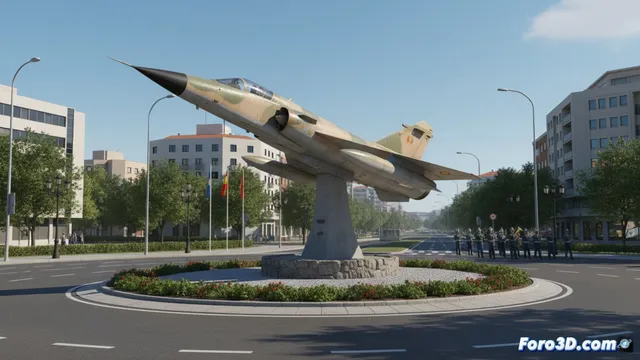 Albacete coloca un Mirage F1 en rotonda de Avenida de España