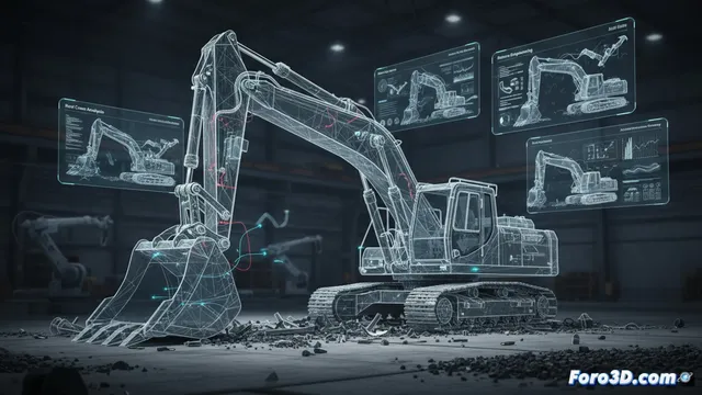 Análisis 3D del desprendimiento de pala hidráulica como catástrofe industrial