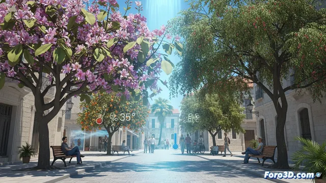 Árbol de la orquídea y falso pimentero enfrían ciudades hasta 10 grados