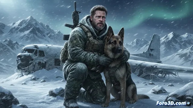 Brad Pitt y su perro luchan contra el frío en Heart of the Beast