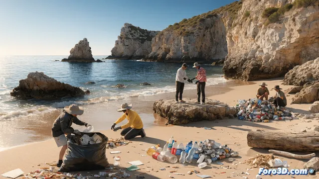 Calp retira 100 kilos de basura en la limpieza de Cala Manzanera