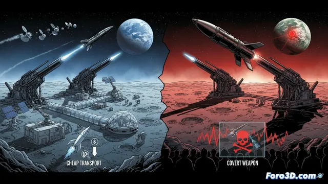 Catapultas lunares: ¿transporte barato o arma espacial encubierta?