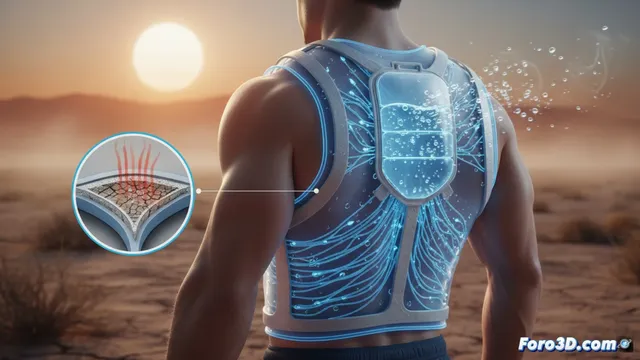 Chaleco refrescante 3D: microcanales y reservorio para vencer el calor