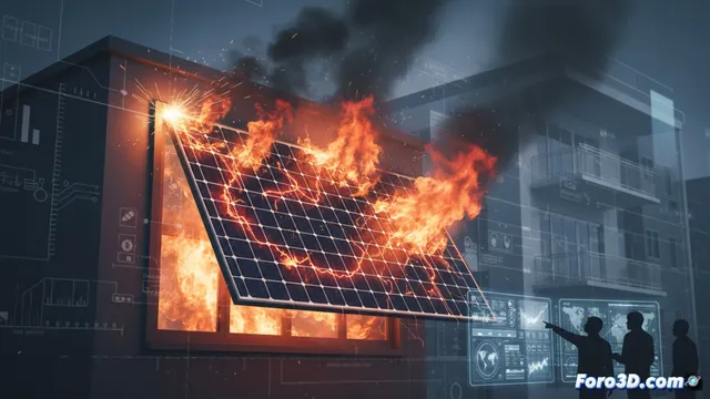 Chispa en Ventana Solar: Simulación 3D de un incendio fotovoltaico
