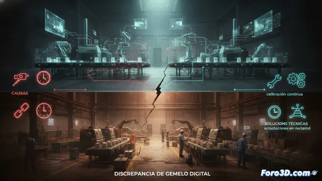 Discrepancia de Gemelo Digital: Causas y Soluciones Técnicas