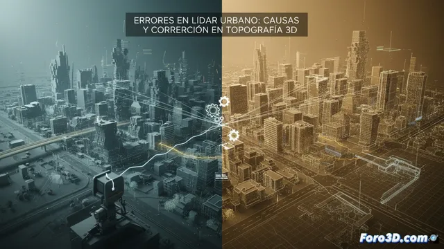 Errores en LiDAR Urbano: Causas y Corrección en Topografía 3D