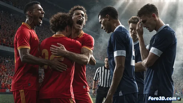 España sufre pero vence a Uruguay en un duelo de máxima tensión