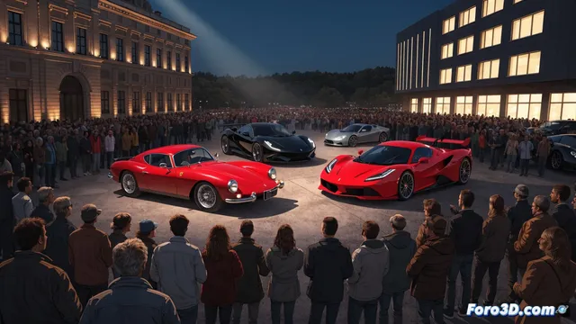 Ferrari en Torrelodones: lujo sobre ruedas y público expectante
