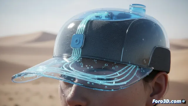 Gorra refrigerante con ala transparente y circuito de agua fría