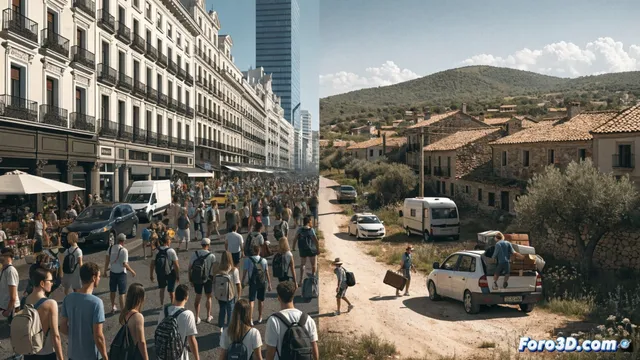 Madrid contra la invasión: la mitad se va a la España vaciada