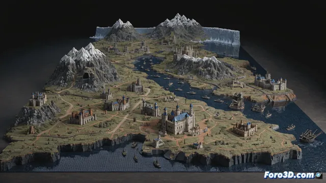 Mapa de Westeros en LEGO mide 3,2 metros con 125.000 piezas