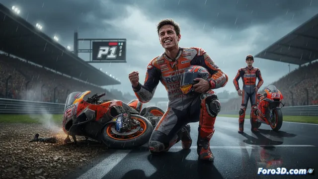 Márquez firma la pole en Hungría tras una caída y supera a Acosta