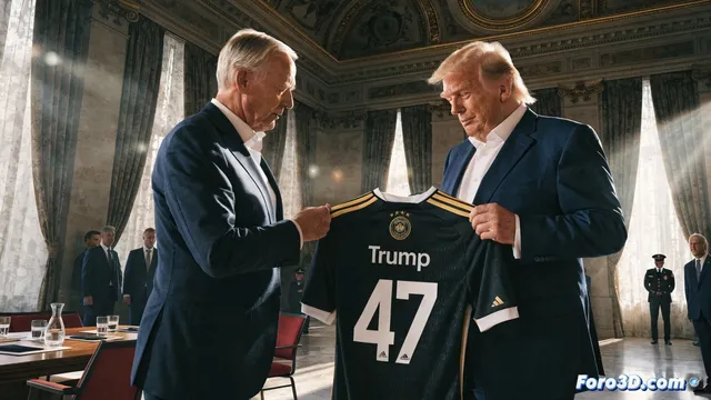Merz regala camiseta del 47 a Trump en cumbre del G7