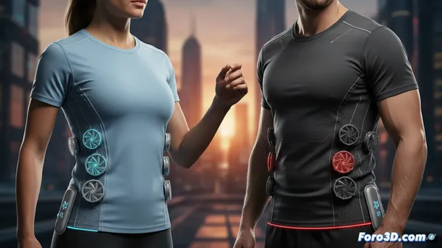 Microventiladores 3D integrados en camisetas: moda que respira