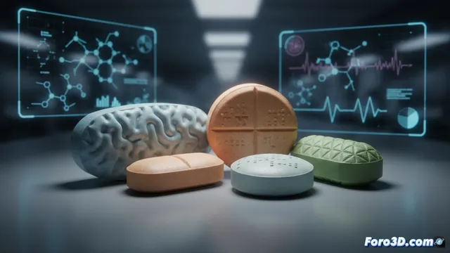 Modelado 3D de texturas en pastillas para fármacos personalizados