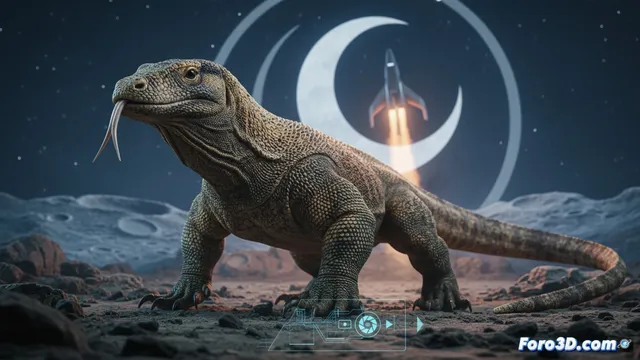 Moonshot lanza dragón de Komodo 3D gratis con rig facial