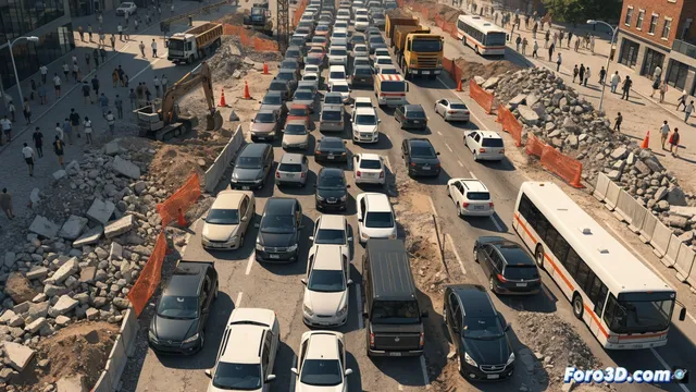Obras de verano: el coche manda, peatones y autobuses pagan el pato