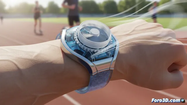 Pulsera con ventilador impreso que se activa al mover el brazo