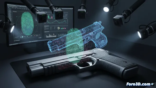 Rastro Táctil en Puño de Arma: Digitalización Forense 3D