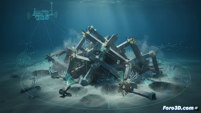 Rotura de arrecife artificial: modelado 3D del colapso submarino