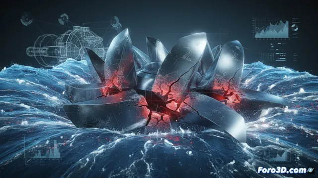 Simulación 3D de la erosión en paletas hidroeléctricas y su riesgo de colapso