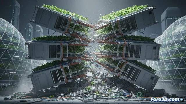 Simulación 3D del Derrumbe Agrícola Vertical: Análisis de Fallos Estructurales