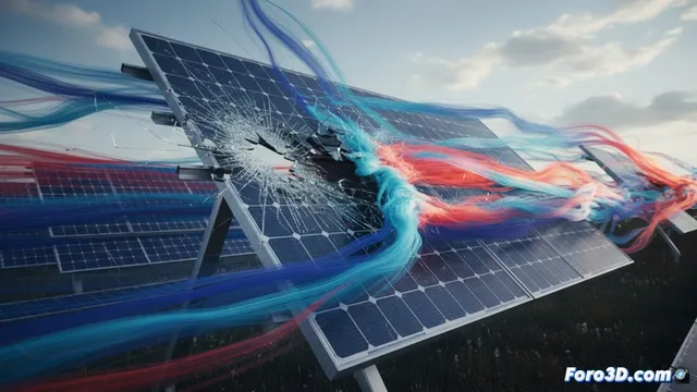 Simulación CFD de rotura de panel solar por ráfagas de viento extremo