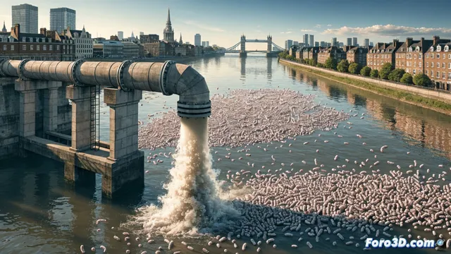 Támesis supera 60 veces el límite de E. coli tras vertido de Thames Water