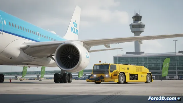 TaxiBot en Schiphol: ahorro mínimo, ruido máximo de marketing verde