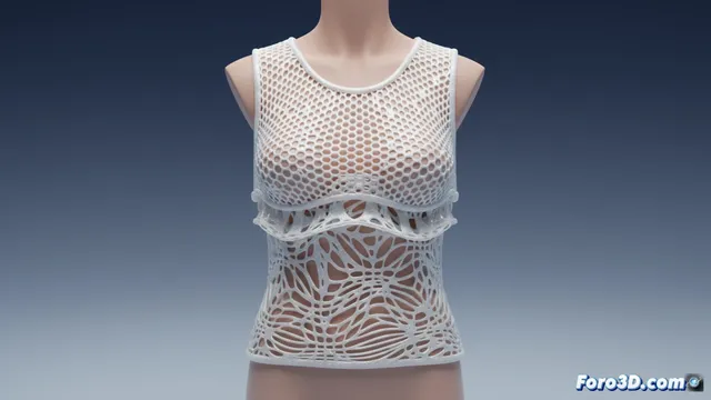 Top impreso en 3D: doble capa con malla hexagonal y celosía ondulante
