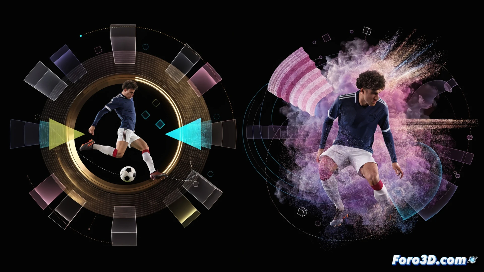 3D tactical analysis scene showing Iñigo Martínez executing a precise offside trap, defensive line perfectly aligned in semi-transparent blue grid overlay, left-footed long pass in motion with trajectory arc traced by glowing particle lines, ball leaving his instep with visible spin trails, stadium background blurred, defensive positioning highlighted with red zone markers, technical illustration style, low-angle cinematic shot, photorealistic textures on jersey and grass, dramatic stadium floodlights, motion blur on passing leg, ultra-detailed boot studs and grass deformation