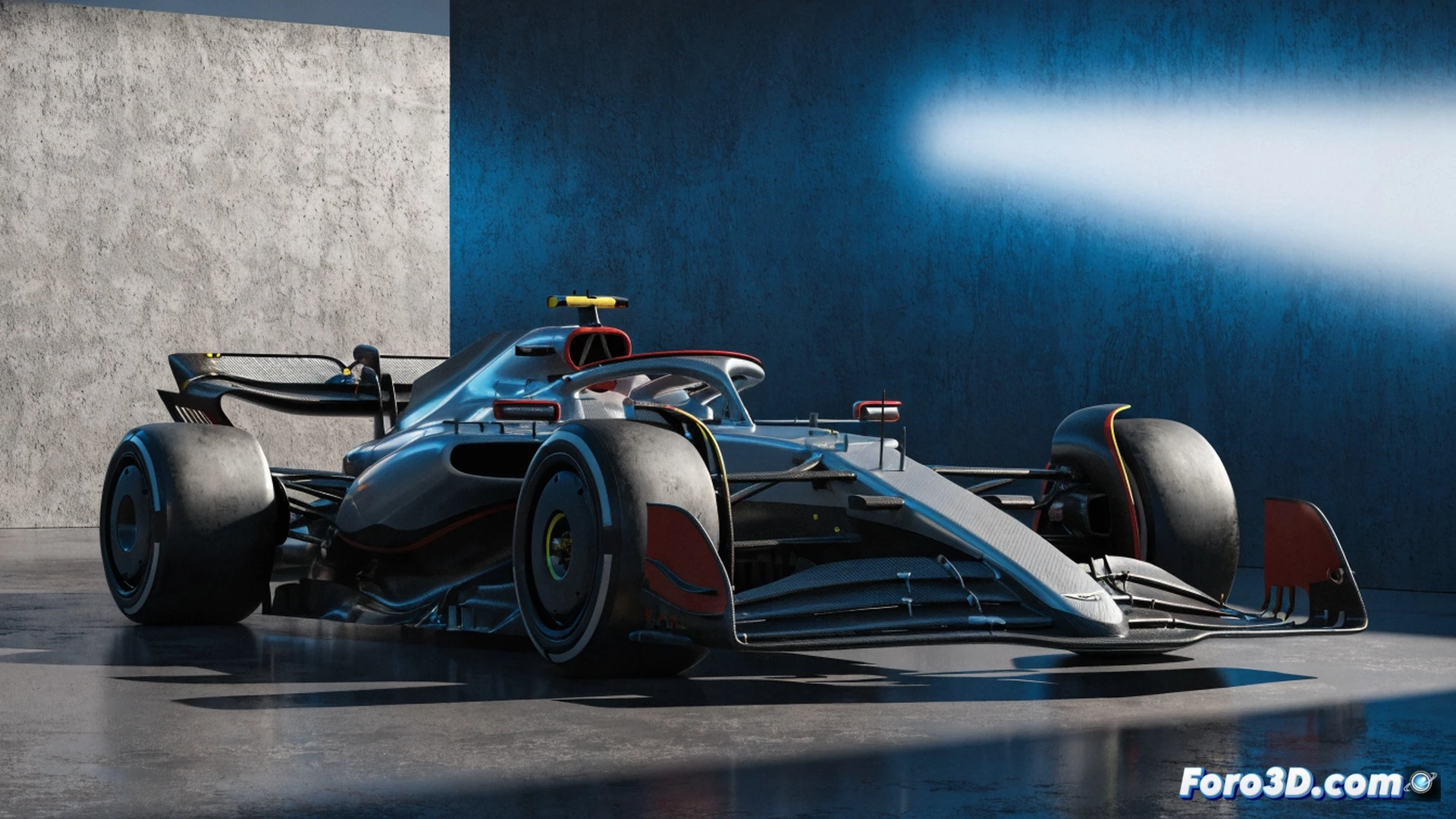 Aston Martin AMR26B rear diffuser and floor edge during wind tunnel testing, aerodynamic smoke trails showing downforce recovery, carbon fibre body panels partially removed revealing complex suspension linkages and hydraulic actuators, engineers adjusting sensor arrays beside the model, dramatic side lighting emphasizing surface curvature and vortex generators, photorealistic engineering visualization, motion blur on spinning wheels, precise technical details on brake ducts and wing profiles, dark workshop background with data monitors glowing