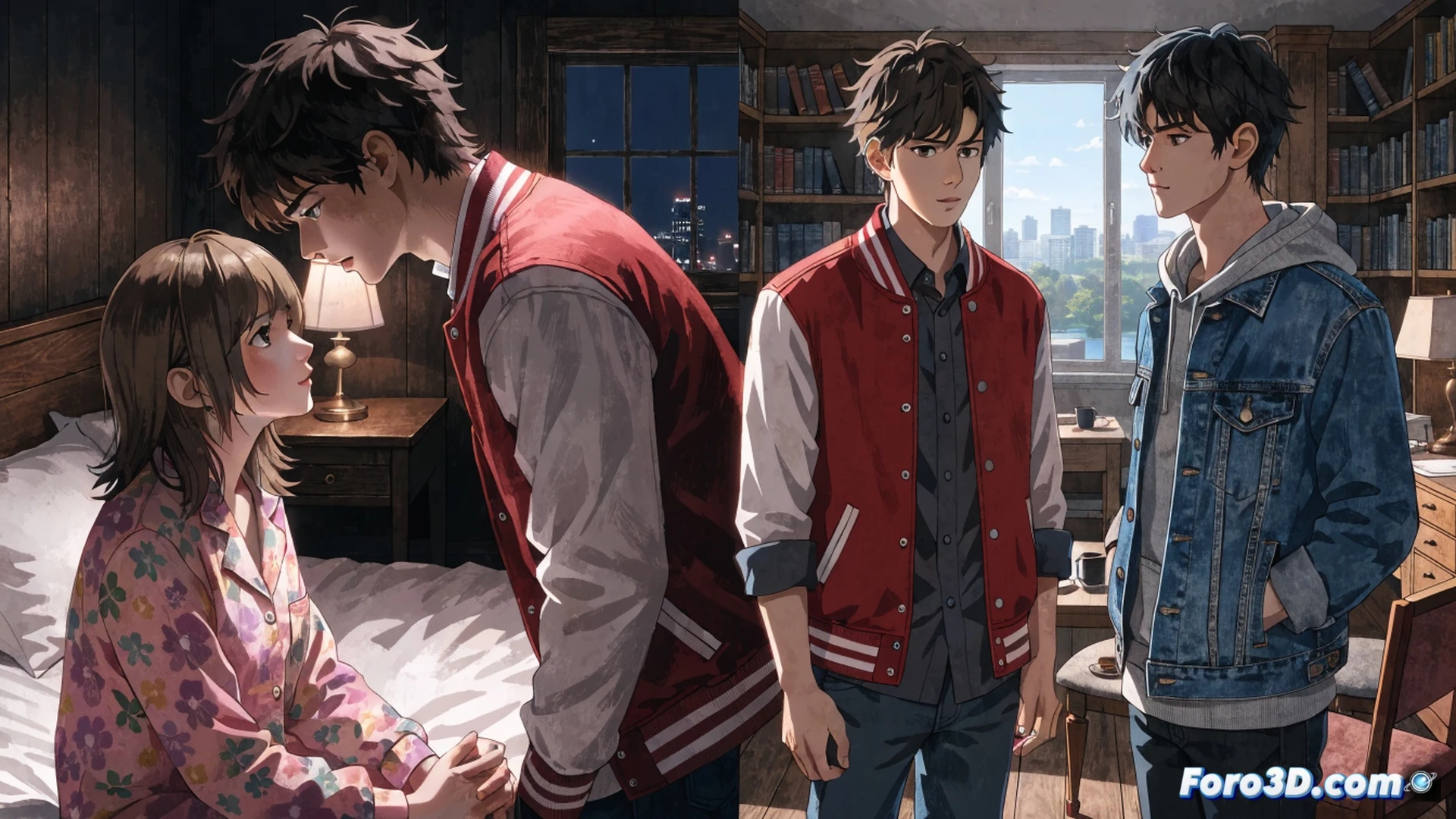 Yosuke Hanamura standing in a classroom at Yasogami High, hand half-raised toward the protagonist while his expression shifts from playful to neutral, dialogue bubble being digitally erased and rewritten on a tablet held by a developer, green screen interface showing Atlus script editor with lines of code and translation notes, dramatic overhead lighting casting long shadows, muted school interior colors contrasting with bright monitor glow, photorealistic cinematic style, emotional tension captured in frozen gesture, unfinished conversation hanging in air, technical illustration of narrative censorship process