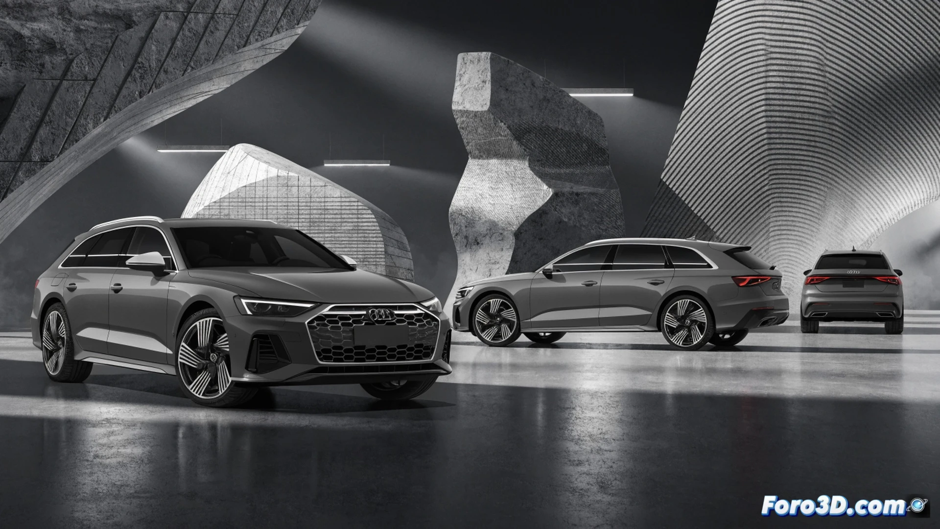 Audi A6 Allroad 2027 station wagon driving on a winding coastal road at sunset, front wheels slightly turned, dynamic motion blur showing acceleration, aerodynamic airflow lines wrapping around the wider and higher body, glowing electric charge port on rear fender, detailed suspension system and hybrid drivetrain visible through transparent cutaway section of the chassis, realistic engineering visualization, photorealistic automotive render, dramatic golden hour lighting, metallic silver paint with dark accents, ultra-detailed brake calipers and alloy wheels, technical illustration style