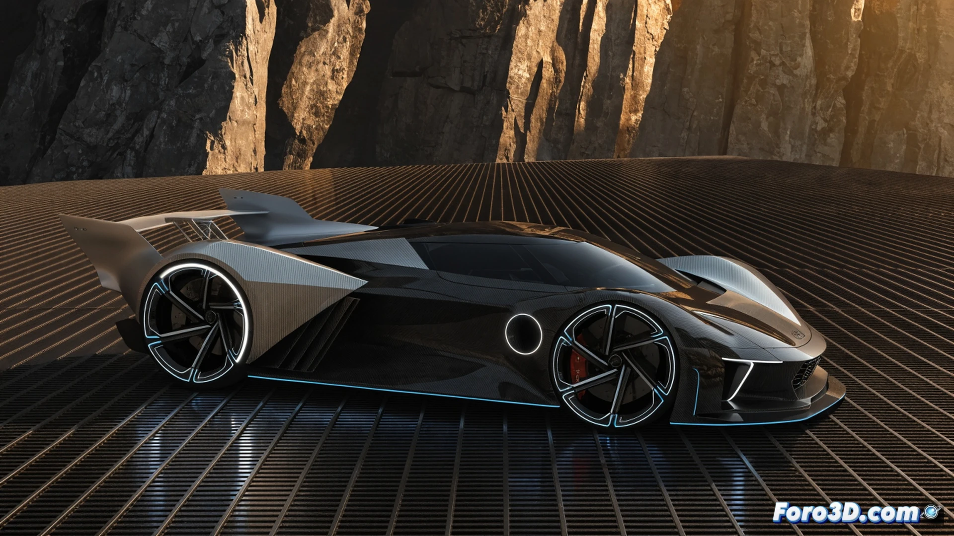Audi Nuvolari superdeportivo híbrido en movimiento acelerando desde 0 a 100 km/h, ruedas traseras quemando asfalto con neumáticos humeantes, suspensión comprimida durante la aceleración extrema, difusor trasero expuesto con conductos de fibra de carbono, luz azul eléctrica fluyendo por el chasis mostrando el flujo de potencia híbrida, componentes del motor visibles bajo capó semitransparente, ingenieros con tabletas monitoreando telemetría en tiempo real durante la prueba en pista, estilo cinematic photorealistic, iluminación de alto contraste, detalles mecánicos ultrarrealistas