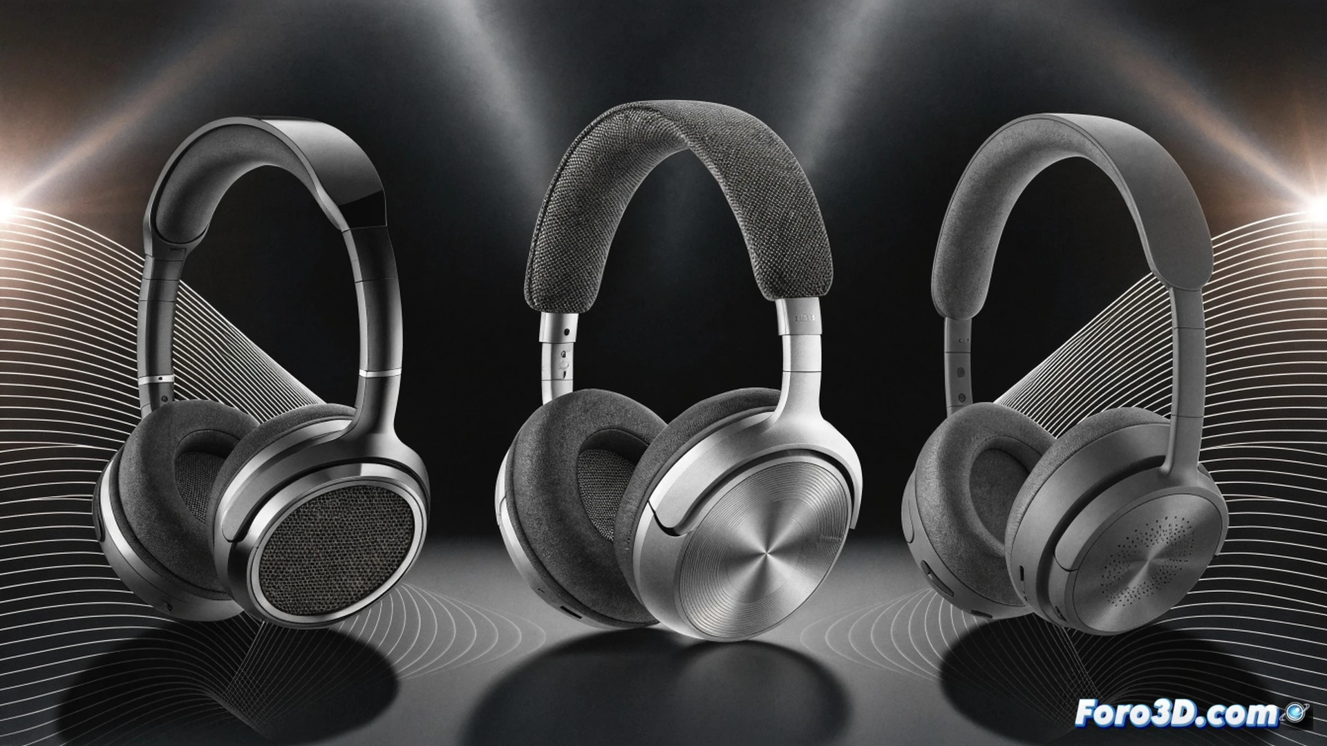 Photorealistic technical illustration of an audio engineer's lab bench, a digital scale weighing two premium over-ear headphones side by side, left headphone with heavy aluminum frame tilting the scale down, right headphone with lightweight ergonomic plastic body hovering higher, engineer's hand holding a precision caliper measuring the right earpad's cushion depth while a laptop screen shows a comparison chart of comfort metrics versus brand logos, warm studio lighting, shallow depth of field, ultra-detailed foam texture and brushed metal surfaces, cinematic product analysis scene