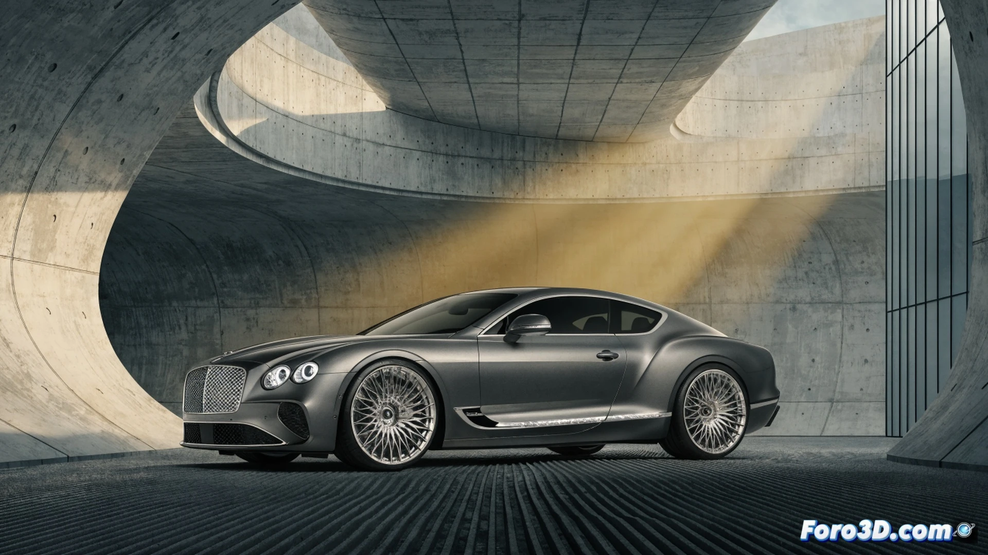 Bentley Continental GT S limited edition production line, only 100 units being assembled, worker adjusting 22-inch wheels with Beluga Pearl stripe detail, carbon fiber body panels being polished under bright studio lights, exclusive color palette samples displayed on digital screen, luxury car interior being fitted with rare materials, cinematic engineering visualization, photorealistic automotive render, metallic surfaces reflecting sharp highlights, precise mechanical action during final quality inspection, dramatic industrial lighting with dark shadows, ultra-detailed engine components visible through hood gap
