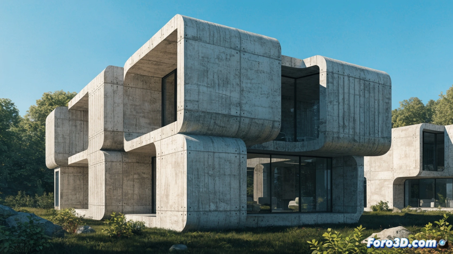 Casa de hormigón de 120 metros cuadrados ensamblándose en 48 horas, paneles prefabricados siendo izados por grúa mientras obreros conectan juntas estructurales, encofrados modulares desplegados simultáneamente en la losa base, mezcladora de hormigón en acción junto a muros ya fraguados, drones de monitoreo sobrevolando la obra, ingenieros revisando tabletas con planos 3D en tiempo real, atardecer industrial con luces de obra iluminando el proceso, estilo cinematográfico fotorrealista, textura rugosa del hormigón armado visible, grúas telescópicas, camiones hormigonera, representación técnica de construcción acelerada