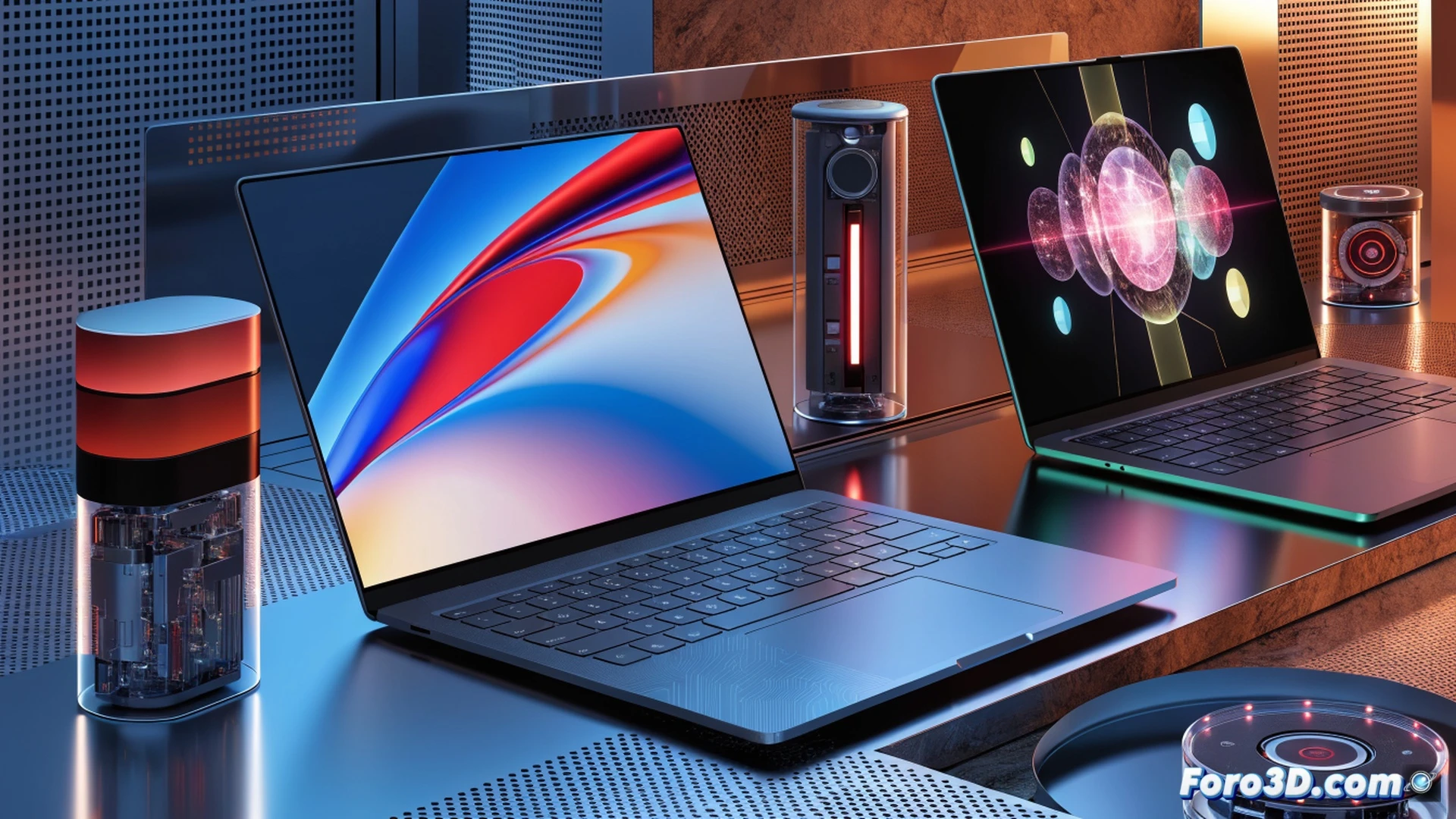 Modern laptop on a desk displaying a real-time energy consumption graph, battery icon glowing green at 100% charge, smart home devices like a thermostat and smart plug nearby showing reduced wattage, a hand placing a budget-friendly price tag next to the laptop, cinematic photorealistic technical illustration, warm ambient lighting, sleek metallic chassis, clean minimal workspace, ultra-detailed components, dramatic low-angle shot.
