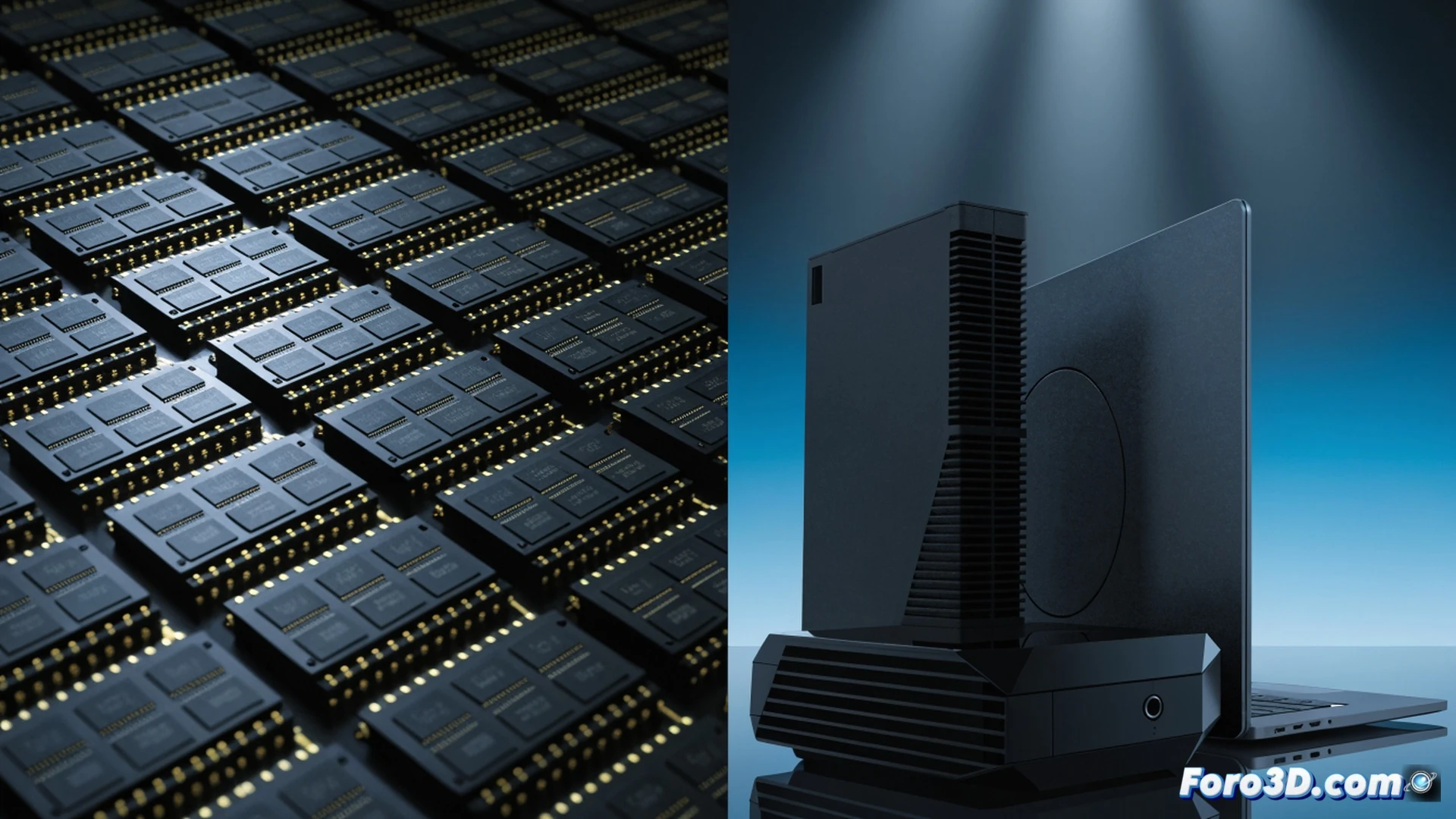 photorealistic technical illustration of a disassembled gaming console and PC motherboard, glowing red-hot RAM modules overheating while production conveyor belts divert memory chips away from consumer electronics toward massive AI server farms in the background, robotic arms labeled with Samsung SK Hynix Micron logos redirecting chip flow, empty store shelves with price tags showing 20 percent increase symbols, dramatic industrial lighting with cold blue consumer side and warm orange AI side, cinematic engineering visualization, ultra-detailed circuit traces and soldered components, smoke rising from overloaded consumer RAM slots