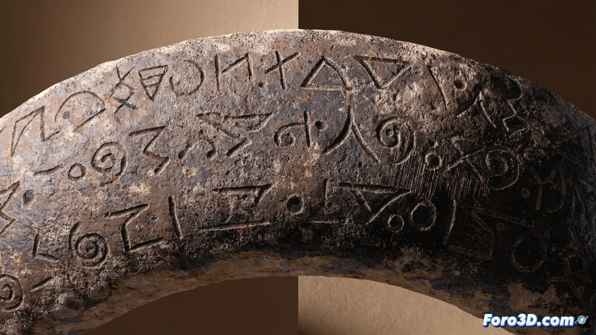 archaeologist using a digital tablet to compare Cypro-Minoan clay tablet symbols with a database of ancient scripts, holographic projection showing overlapping sign patterns from Linear A and B, desk cluttered with magnifying glass, fractured clay fragments, and a spectral analysis tool, dramatic side lighting casting deep shadows on the workspace, photorealistic technical illustration, high detail on the textured clay surface and glowing data overlays, cinematic composition, intense focus on the unsolved puzzle