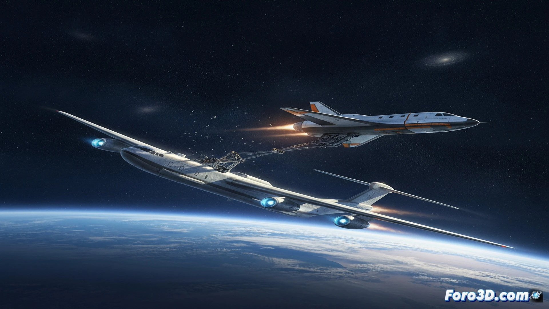 rocket ascending through atmosphere with curved Earth horizon visible, spacecraft separating from booster at suborbital apogee, trajectory arc shown as glowing dotted line falling short of full orbit, onboard telemetry screens displaying altitude and velocity data, engineers monitoring control panels in cleanroom environment, thermal protection tiles glowing during reentry, cinematic engineering visualization, deep space black background, Earth blue with white cloud swirls, metallic rocket surfaces reflecting sunlight, dramatic lighting contrast between bright fuselage and dark vacuum, photorealistic technical illustration